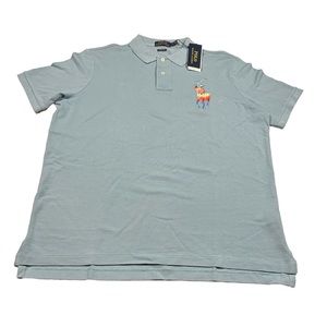 Polo big tie dye horse polo shirt